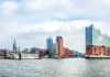 panoramic view of Hamburg city